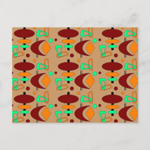 Retro Shapes Postcard