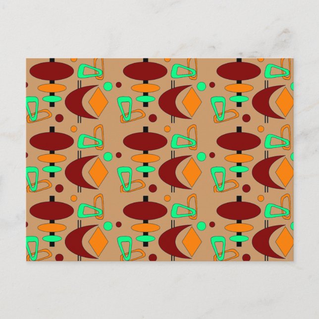 Retro Shapes Postcard (Front)