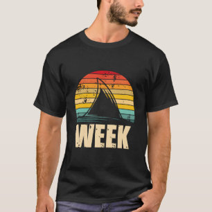 Retro Shark Fin Week 2023 Shark Lover Ocean Wildli T-Shirt