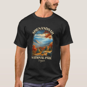 Retro Shenandoah National Park Autumn Season Campi T-Shirt
