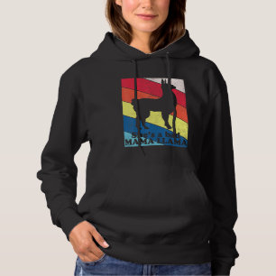 Retro Shes A Bad Mama Llama Llamas Alpaca Lover Hoodie