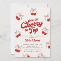 Retro She's the Cherry on Top Trendy Baby Shower