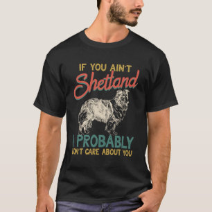 Retro Shetland Sheepdog Sheep Dog Sheltie Men Wome T-Shirt