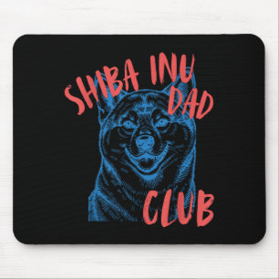 Retro shiba inu dog dad club pet lover owner mouse mat
