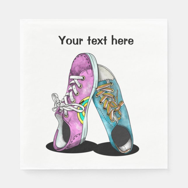Retro shoes napkin (Front)