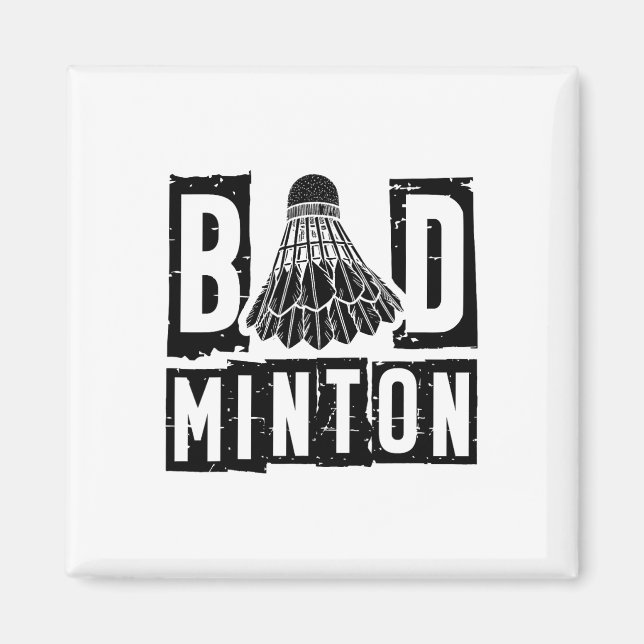 Retro Shuttle Badminton Player  Magnet (Front)