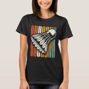Retro Shuttle Badminton Player T-Shirt