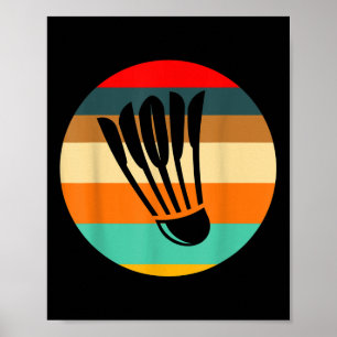 Retro Shuttle Badminton  Poster