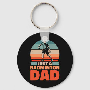 Retro Shuttle Father - Vintage Just A Badminton Da Key Ring
