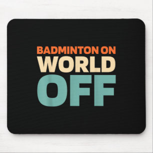 Retro Shuttle - Player Vintage Badminton On World Mouse Mat