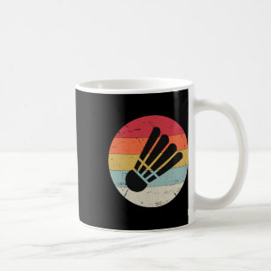 Retro Shuttle Vintage Badminton Player Coach Sport Coffee Mug