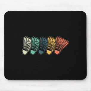 Retro Shuttle Vintage Badminton Player Coach Sport Mouse Mat