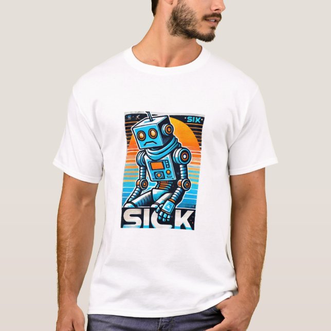 Retro Sick Robot T-Shirt (Front)