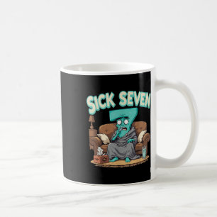 Retro Sick Seven 67 Halloween Number Design Coffee Mug