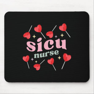 Retro Sicu Nurse Lollipops Valentines Day Surgical Mouse Mat