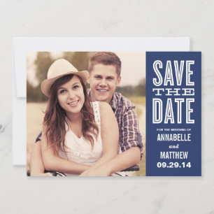 Retro Side Strip   Save the Date Announcement
