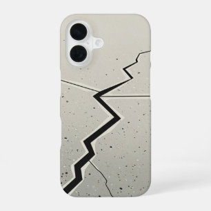 Retro Sidewalk Crack Line iPhone 16 Case