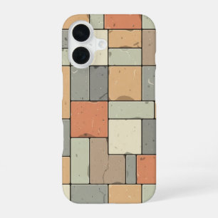 Retro Sidewalk Tile Design iPhone 16 Case