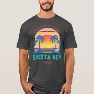 Retro Siesta Key Beach Cherish Every Sunset T-Shirt