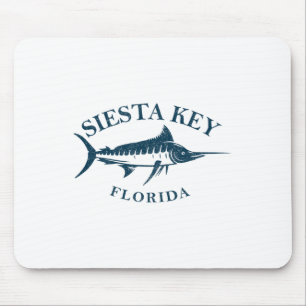 Retro Siesta Key Florida Vintage Fishing Boating Mouse Mat
