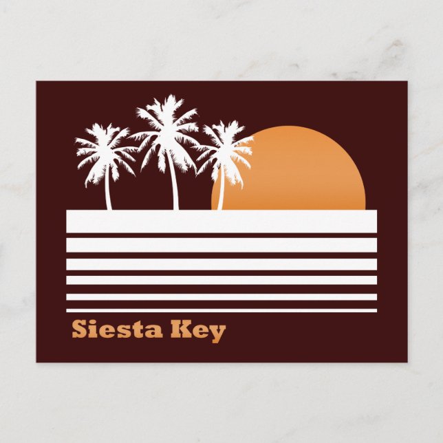 Retro Siesta Key Postcard (Front)