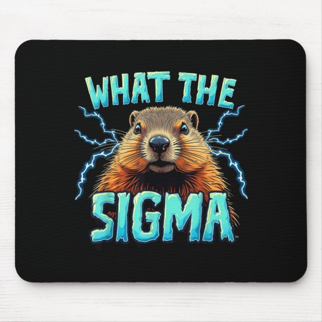 Retro Sigma Meme Groundhog Day Funny Groundhog Y2k Mouse Mat (Front)