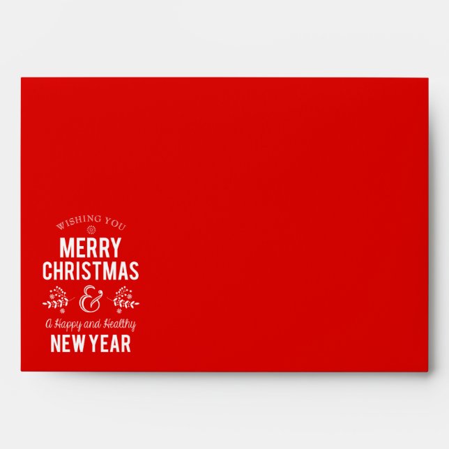 Retro Sign in Rustic Wood Merry Christmas Envelope (Front)