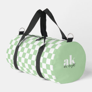 Retro Signature Monogram Chequered Duffle Bag
