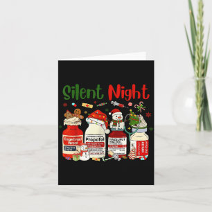 Retro Silent Night Xmas Nurse Christmas Doctor Er  Card