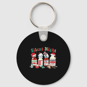 Retro Silent Night Xmas Nurse Christmas Doctor Er Key Ring