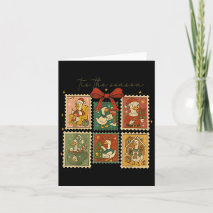 Retro Silly Goose Santa Cute Merry Christmas Tis T Card