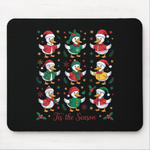 Retro Silly Goose Santa Cute Merry Christmas Tis T Mouse Mat