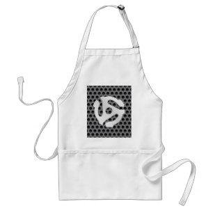 Retro Silver Chrome Like 45 spacer Standard Apron