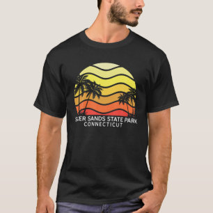 Retro Silver Sands State Park Surf Beach Vintage P T-Shirt