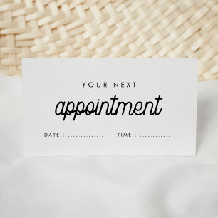 Retro simple font modern health professional appointment card