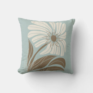 Retro Simplistic Hawaiian Style Single Flower   Cushion