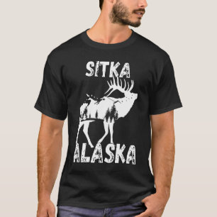 Retro Sitka AK Alaska City Apparel Souvenir T-Shirt