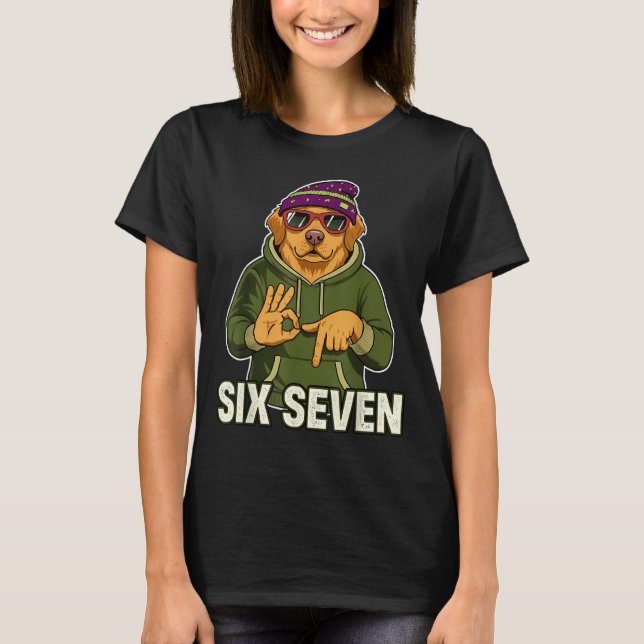 Retro Six Seven Golden Retriever Graphic Gift Men  T-Shirt (Front)