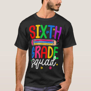 Retro Sixth Grade Squad First Day Of School Boys G T-Shirt
