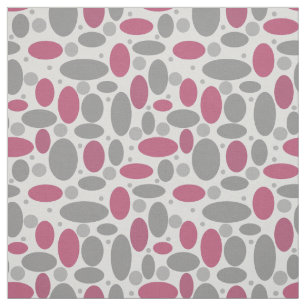 retro, sixties, polka dots, grey and pink fabric