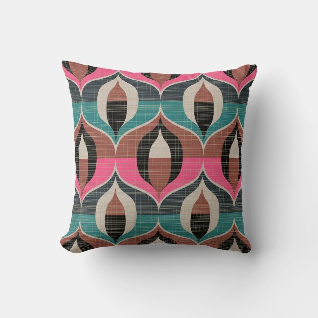 Retro Sixties Style Seamless Pattern Cushion (Front)