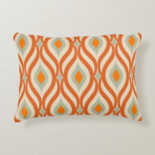 Retro Sixties Style Seamless Pattern Decorative Cushion