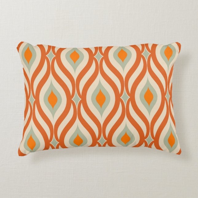 Retro Sixties Style Seamless Pattern Decorative Cushion (Front)