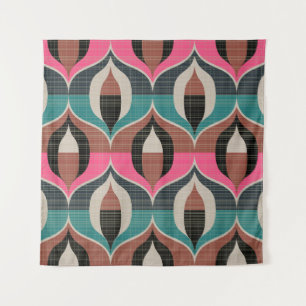 Retro Sixties Style Seamless Pattern Tapestry