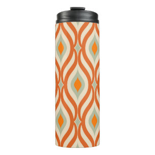 Retro Sixties Style Seamless Pattern Thermal Tumbler