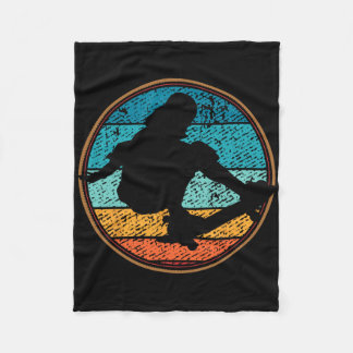 Retro Skateboarding Extreme Sports Freestyle Skati Fleece Blanket