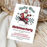 Retro Skateboarding Santa Merry Christmas Party