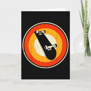 Retro Skateboarding Silhouette Skateboarder Skate Card