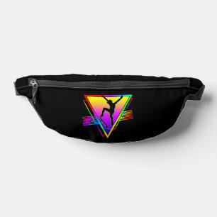 Retro Skateboarding Silhouette Skater Bum Bags