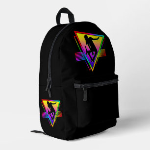 Retro Skateboarding Skater Printed Backpack